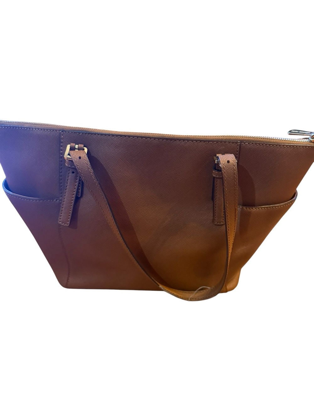 Michael Kors Brown Saffiano Leather Tote Bag - Picture 4 of 6
